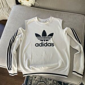 Adidas Women’s Sweatshirt with Shoulder Cutouts (Medium)